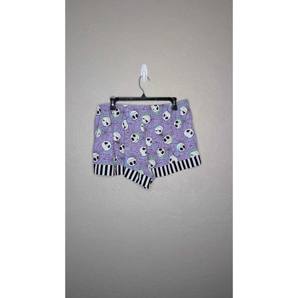 Disney Womens Large Purple Nightmare Before Christmas 2 Piece Pajama Set - Picture 7 of 9